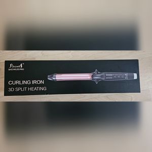 Showliss Pro Rose Gold Curling Iron 3D Split Heating NEW